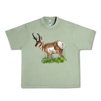 Oil Green pronghorn Urban Heavy Tee - LillyAllenDesigns