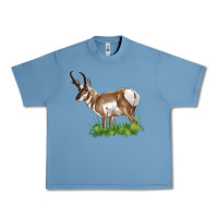 Pebble Blue pronghorn Urban Heavy Tee - LillyAllenDesigns