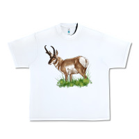 White pronghorn Urban Heavy Tee - LillyAllenDesigns