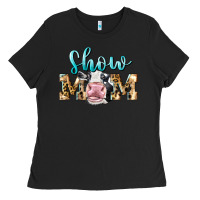 Black Western Show Mom Holstein Ladies Tee - LillyAllenDesigns