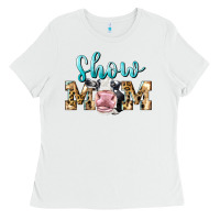 White Western Show Mom Holstein Ladies Tee - LillyAllenDesigns