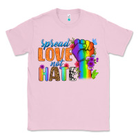 Bubblegum Pink Spread Love Not Hate Classic Tee - BundleAndBundleShop