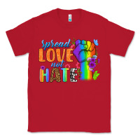 Red Spread Love Not Hate Classic Tee - BundleAndBundleShop
