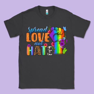 Spread Love Not Hate Classic Tee Designed By Bundleandbundleshop
