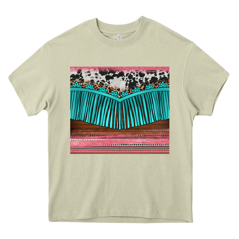 Western Fringe Cowhide Leopard Heavy Core Tee by BarkalooDesign | Teevron