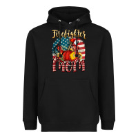 Black Firefighter mom Heavyweight Hoodie - FaDigitalArtStudio
