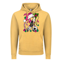 Vintage Mustard Pink Christmas Breast Cancer Ribbon Soccer Vintage Hoodie - BundleAndBundleShop