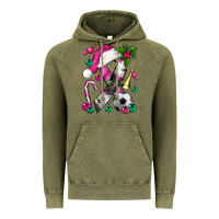 Vintage Olive Pink Christmas Breast Cancer Ribbon Soccer Vintage Hoodie - BundleAndBundleShop