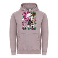 Vintage Zinc Pink Christmas Breast Cancer Ribbon Soccer Vintage Hoodie - BundleAndBundleShop