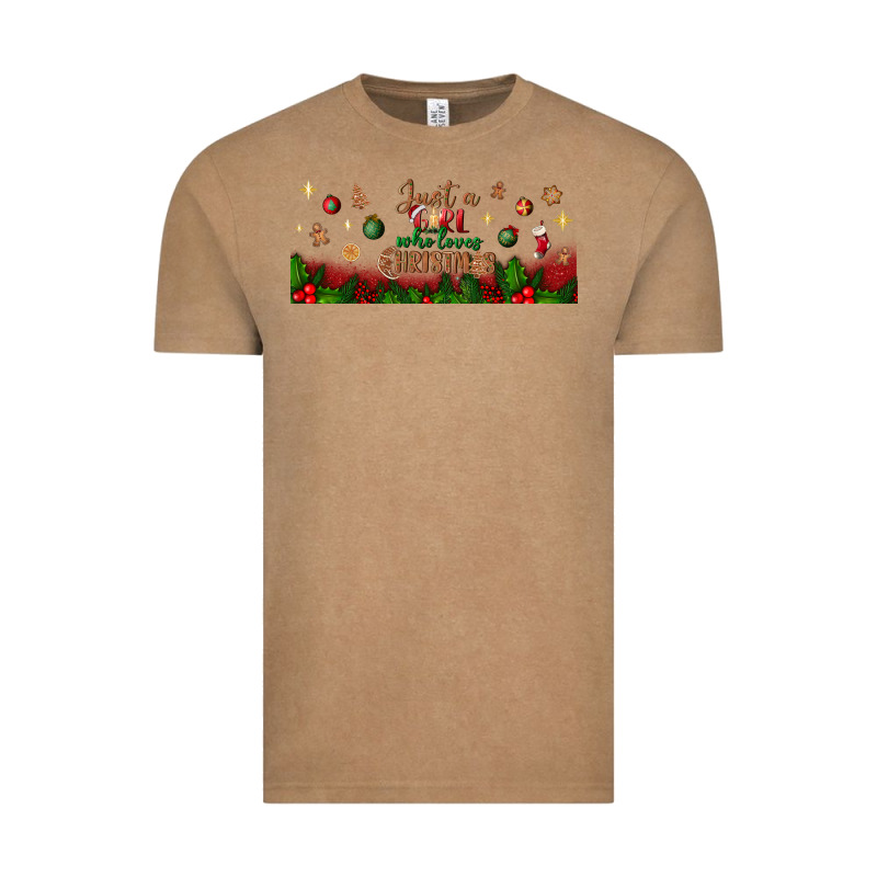 Just A Girl Who Loves Christmas Libbey Glass Vintage Tee by BundleAndBundleShop | Teevron