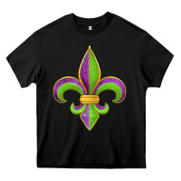 Black mardi gras fleur de lis leopard Heavy Core Tee - Jasminsmagicworld