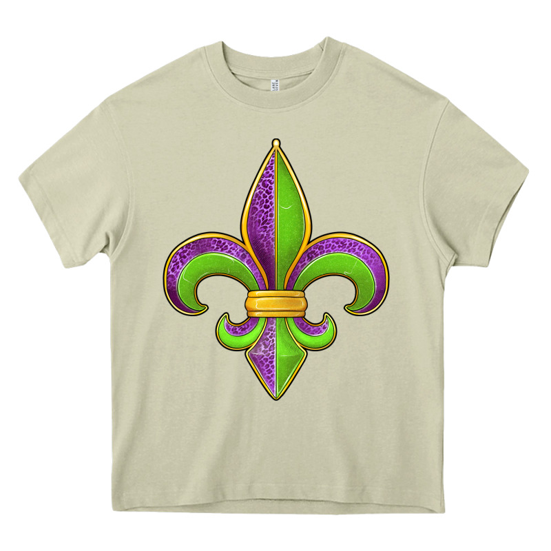Mardi Gras Fleur De Lis Leopard Heavy Core Tee by Jasminsmagicworld | Teevron