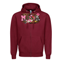 Burgundy Mother's Day mama Zipper Hoodie - CowGirlArtShop
