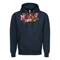 Navy Mother's Day mama Zipper Hoodie - CowGirlArtShop