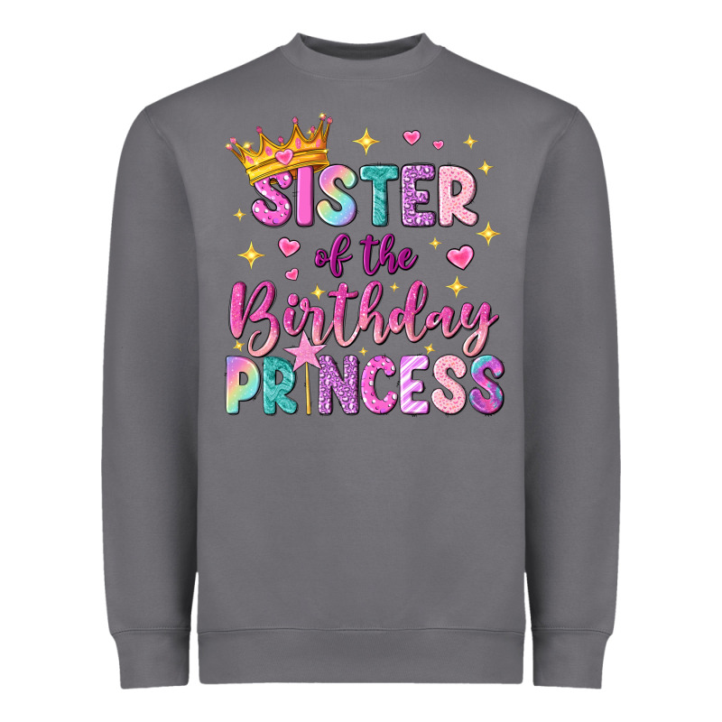 Sister Of The Birthday Princess Heavyweight Sweatshirt by NancyCooperArtShop | Teevron