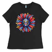Black american sunflower Ladies Tee - Jasminsmagicworld