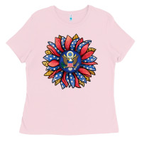 Bubblegum Pink american sunflower Ladies Tee - Jasminsmagicworld