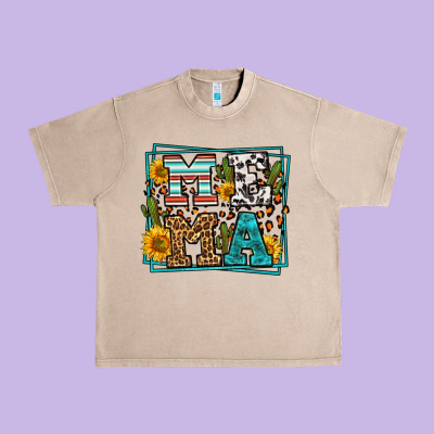 Western Leopard Mema Urban Heavy Tee Designed By Lillyallendesigns