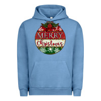 Pigment Pebble Blue merry christmas Urban Hoodie - CowhideDigitalArt