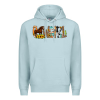 Blue Mist Cowgirl Horse Min Premium Hoodie - CowCowDesign