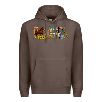 Coffee Cowgirl Horse Min Premium Hoodie - CowCowDesign