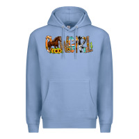 Colony Blue Cowgirl Horse Min Premium Hoodie - CowCowDesign