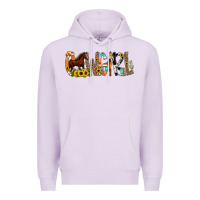 Lilac Cowgirl Horse Min Premium Hoodie - CowCowDesign