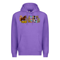 Purple Cowgirl Horse Min Premium Hoodie - CowCowDesign