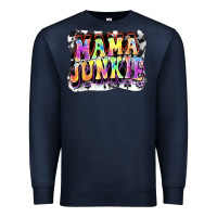 Navy Mama junkie Mother's Day Premium Sweatshirt - FaDigitalArtStudio