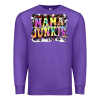 Purple Mama junkie Mother's Day Premium Sweatshirt - FaDigitalArtStudio