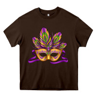 Chocolate Brown mardi gras carnival mask Heavy Core Tee - Jasminsmagicworld