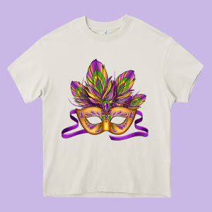 Mardi Gras Carnival Mask Heavy Core Tee Designed By Jasminsmagicworld