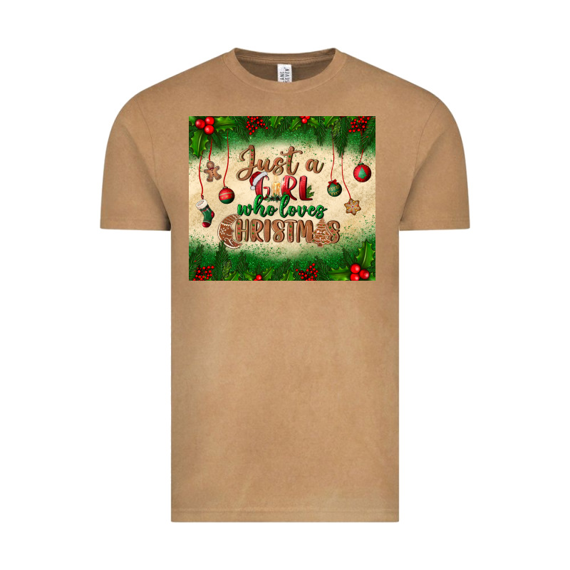 Just A Girl Who Loves Christmas Tumbler Vintage Tee by BundleAndBundleShop | Teevron