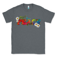 Charcoal Heather Lgbtq Peace With Daisy Classic Tee - BundleAndBundleShop