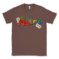 Chestnut Lgbtq Peace With Daisy Classic Tee - BundleAndBundleShop
