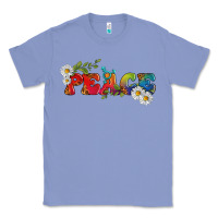 Colony Blue Lgbtq Peace With Daisy Classic Tee - BundleAndBundleShop
