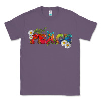 Lavender Lgbtq Peace With Daisy Classic Tee - BundleAndBundleShop