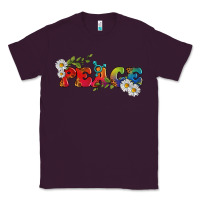 Plum Lgbtq Peace With Daisy Classic Tee - BundleAndBundleShop