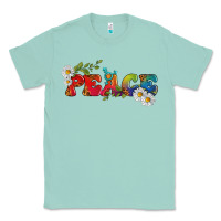 Seafoam Lgbtq Peace With Daisy Classic Tee - BundleAndBundleShop