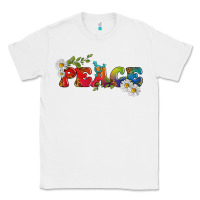 White Lgbtq Peace With Daisy Classic Tee - BundleAndBundleShop