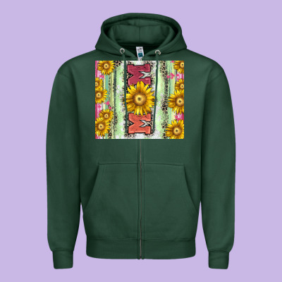 Mom Leopard Zipper Hoodie Designed By Cowgirlartshop