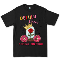 Black delulu queen coming through Premium Tee - MaliasSmallBusiness