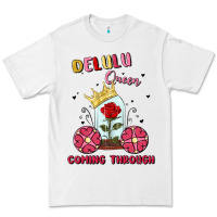 White delulu queen coming through Premium Tee - MaliasSmallBusiness