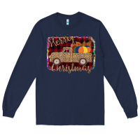Navy Merry Christmas Truck Long Sleeve Tee - Bettercallsaul