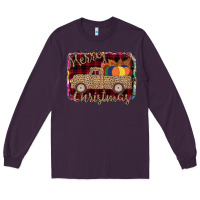 Plum Merry Christmas Truck Long Sleeve Tee - Bettercallsaul