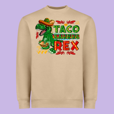 Tacosaurus Rex Heavyweight Sweatshirt Designed By Texasbilliewilder