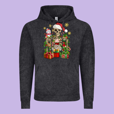 Skeleton Christmas Element Snowman Awda Vintage Hoodie Designed By Bundleandbundleshop