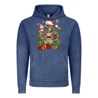 Vintage Denim Skeleton Christmas Element Snowman Awda Vintage Hoodie - BundleAndBundleShop