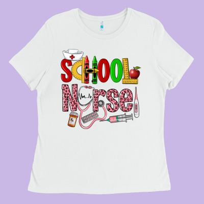 School Nurse Ladies Tee Designed By Lillyallendesigns