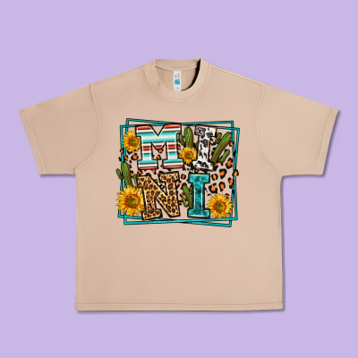 Western Leopard Mini Urban Heavy Tee Designed By Lillyallendesigns